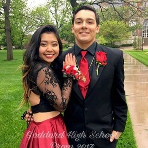 tux for red prom dress